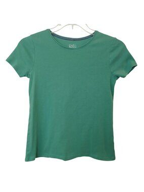 Croft & Barrow Green Classic Tee Womens PXS 100% Cotton Casual T-Shirt #D-42